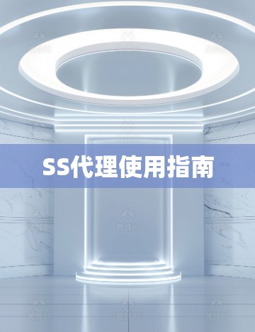 SS代理使用指南 SS代理使用指南