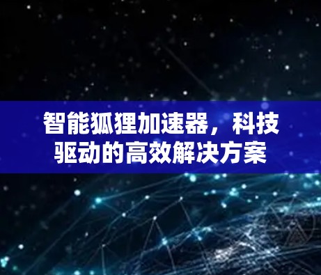 智能狐狸加速器,科技驱动的高效解决方案 智能狐狸加速器,科技驱动的高效解决方案