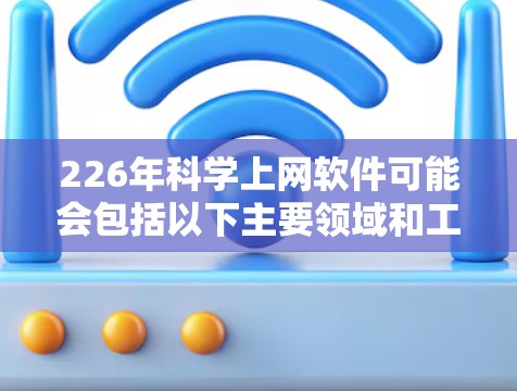 226年科学上网软件可能会包括以下主要领域和工具