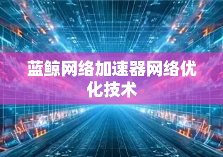 蓝鲸网络加速器网络优化技术 蓝鲸网络加速器网络优化技术
