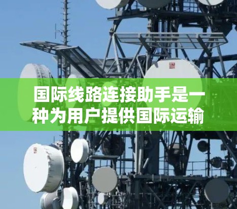 国际线路连接助手是一种为用户提供国际运输信息和连接的工具。它可能已经集成了一些国际间的铁路、公路、航空、海运等运输网络,让用户可以根据具体需求查询和管理国际运输信息 国际线路连接助手是一种为用户提供国际运输信息和连接的工具。它可能已经集成了一些国际间的铁路、公路、航空、海运等运输网络,让用户可以根据具体需求查询和管理国际运输信息