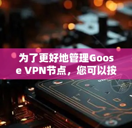 为了更好地管理Goose VPN节点，您可以按照以下步骤进行操作